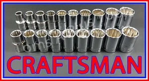 CRAFTSMAN HAND TOOLS 19pc 1/2 SAE METRISCH MM 12pt Ratsche Schraubenschlüssel Steckschlüsselsatz - Bild 1 von 4