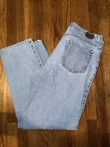 LL Bean Jeans 38x34 Mens Flannel Lined Relaxed Fit - Picture 1 of 9