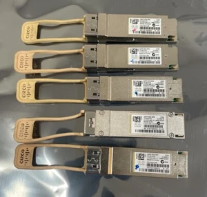 Lot 5pc-Cisco QSFP-40G-SR4 40GBase-SR4 QSFP+. #M41-3 - Picture 1 of 3