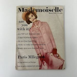 Mademoiselle Magazine March 1961 Fashion Pink Bahamas Ad Paris Mllegram Vintage