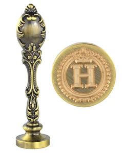 Wax Sealing Stamp Classic Old-Fashioned Antique Alphabet Initial Letter Creative - Picture 1 of 6