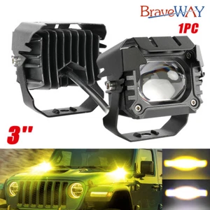 Barra de luces LED de trabajo de 3 pulgadas vainas punto inundación conducción ámbar blanco niebla barco motor ATV - Imagen 1 de 10