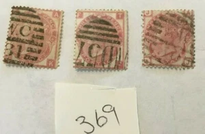 GREAT BRITAIN QUEEN VICTORIA 1867+ 3d ROSE PLATE 6,9,12 PER PICTURES - Picture 1 of 2