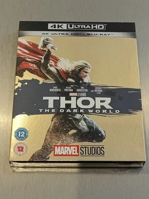 THOR THE DARK WORLD 4K UHD AND BLU RAY AND MINT SLIPCOVER BRAND NEW SEALED UK - Image 1 of 4
