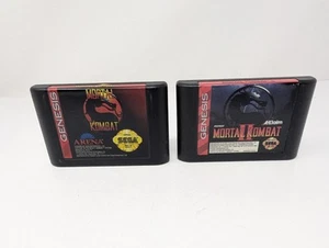 Mortal Kombat  1 And II Sega Genesis , Game Cartridges only - Picture 1 of 7