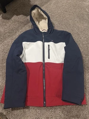 Tommy Hilfiger Men's Soft Shell Sherpa Lined Performance Jacket. L. Colorblock - Image 1 of 4