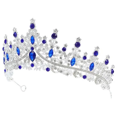  Tiara Corona per Donna Strass Principessa Tiara per Ragazza Sposa Matrimonio - Immagine 1 di 4