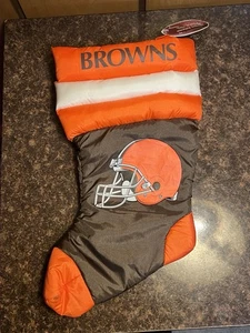 Vintage 1992 Russ NFL Cleveland Browns Puffy Christmas Stocking Football NEU - Bild 1 von 10