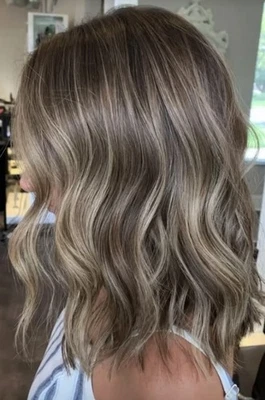 Blonde Highlight  Short Curly Wave 100% Human Hair 13x4 Lace Wig - Image 1 of 2