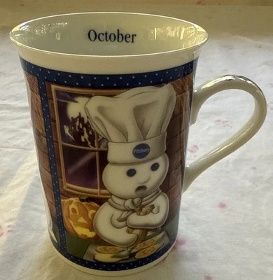PILLSBURY DOUGHBOY OCTOBER DANBURY MINT MUG HALLOWEEN FRIGHT 2001 - Image 1 of 4