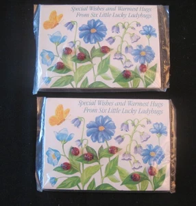 2 1984 Avon Lucky Lady Bug Sewing Buttons Still New In Packaging - Picture 1 of 2