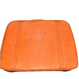 Valigia vintage Royal Traveller arancione stile anni 70 26”x19”x8” - Foto 1 di 8