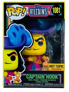 Funko Pop! Disney Villains - Captain Hook #1081 Hot Topic Exclusive Black Light - Picture 1 of 2