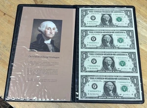Uncut Sheet of (4) $1 Bills World Monetary Reserve F999 Prefix RARE Un-Cut Notes - Picture 1 of 4