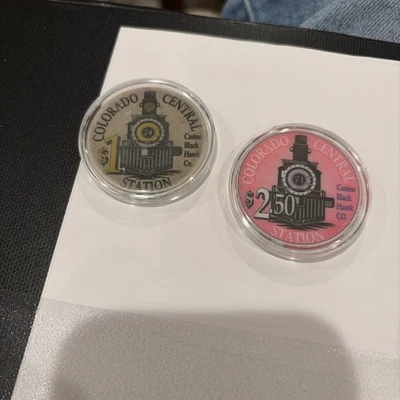COLORADO CENTRAL STATION CASINO $2.50 hotel casino chip de juego - Black Hawk, CO Foto 1 de 2