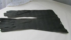 Crescendoe Black Leather Tailored of Wonder Fabric Size 7" Length 14" - Picture 1 of 6