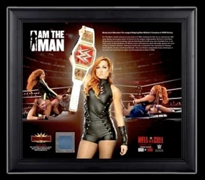 WWE BECKY LYNCH I AM THE MAN WM 35 15X17 COMMEMORATIVE PLAQUE AND RING CANVAS - Picture 1 of 3