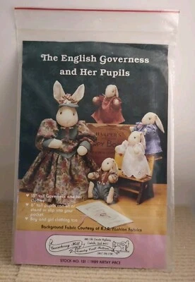 Gooseberry Hill 151 The English Governess And Her Pupils Rabbit Bunnies UNCUT FF - Image 1 of 3