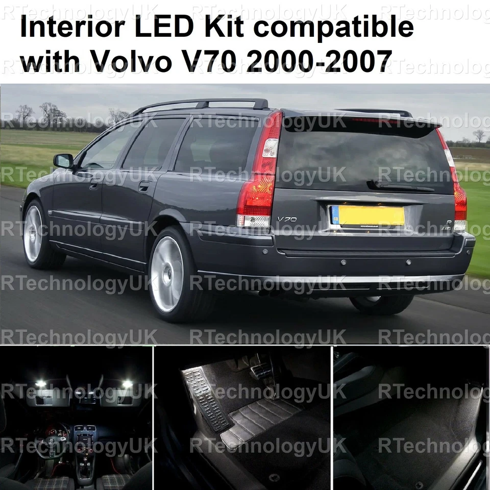  PREMIUM LED INTERIOR UPGRADE KIT BULB SET compatible with VOLVO V70 2000 - 2007 - image 1 of 1