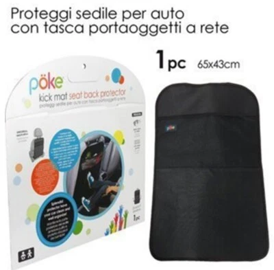 Protezione Posteriore Proteggi Sedile Auto Impermeabile con Tasca 65x43cm - Poke - Immagine 1 di 4