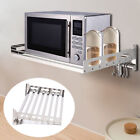 Stainless Steel Shelf Microwave Oven Rack Wall Mounted Kitchen Organizer Storage