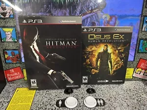 PS3 Hitman Absolution Professional Edition CIB + Deus Ex Human Revolution CIB - Picture 1 of 11