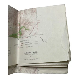 Cuadrangular Pomeroy 1967 USGS Topo Mapa Serie 7,5 Minutos Garfield Co Washington - Imagen 1 de 10