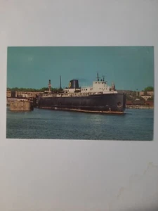 Ludington MI-Michigan, Car Ferry Arriving, Antique, Vintage Postcard - Picture 1 of 2