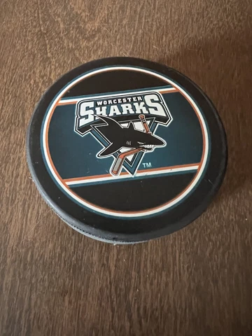 Worcester sharks hockey Puck AHL inglaco ￼sherwood official￼ licensed ￼product Cover