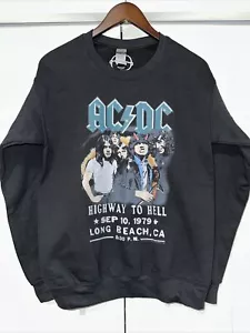 Gildan GTS Digital AC/DC Highway to Hell Long Beach CA Pullover S - Bild 1 von 5