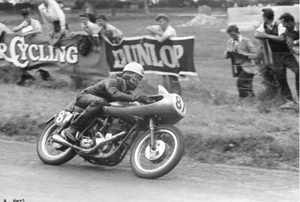 BSA 500 Goldstar J. Ahern 1955 Ulster Grand Prix motorcycle racing photo - Picture 1 of 1