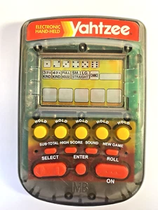 1995 Yahtzee Electronic Handheld Game Milton Bradley Black Smoked Tested Works - Picture 1 of 7