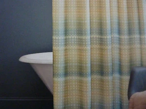 Home Blue & Green Ombre Dot Fabric Shower Curtain 72" x 72" NIP - Picture 1 of 4