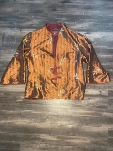 Silver Dragon Embroider Long Sleeve Jacket Women’s Top Size Japanese’s XXXL - Picture 1 of 7