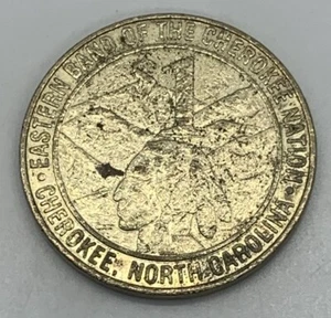 Tribal Casino $1 Slot Gaming Token Cherokee North Carolina Eastern Band 1994 - Bild 1 von 2
