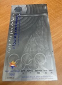 2002 Salt Lake Olympic Ticket Stub - Closing Ceremony - 24 FEB