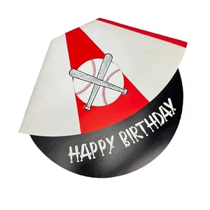 Vintage HAPPY BIRTHDAY Baseball PAPER HAT CAP Party Favor Japan - Picture 1 of 8
