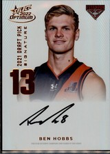 Ben Hobbs AFL Select 2022 Optimum Copper Draft Pick Signature Essendon /170