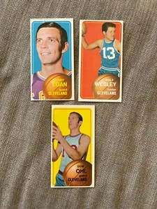DCC: 1970 Topps NBA Cleveland Cavaliers lote de 3 cartas Egan Wesley Ohl EX-NM+ - Imagen 1 de 2