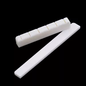 2pcs Buffalo Bone Bridge Saddle And Slotted Nut For Classical Guitar - Picture 1 of 1