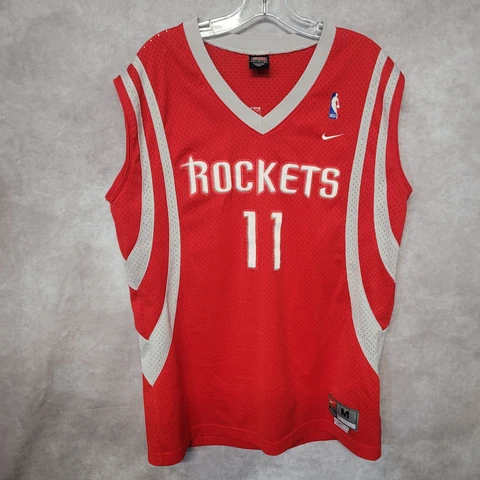 Vintage Nike Houston Rockets Yao Ming 11 Red Swingman Jersey Mens M Sewn Cover