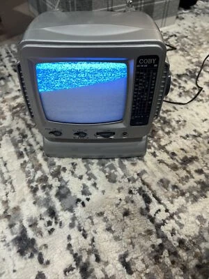 Coby CX-TV1 5" Analog CRT Television AM/FM Radio Black/White Works - Image 1 of 4