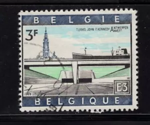 Bélgica 1969 John F. Kennedy Highway Tunnel Under Scheldt River SC 729 VFU - Imagen 1 de 1