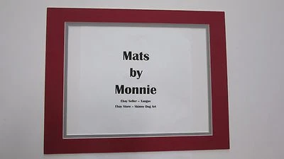 Picture Frame Double Mat 11x14 for 8.5 x11 photo Scarlet and grey Ohio colors