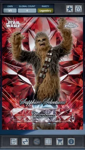 Star Wars Card Trader 2025 Chrome Sapphire Selection Red Legendary CHEWBACCA 5cc - Bild 1 von 2