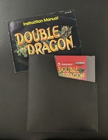 1988 Nintendo NES Entertainment System Double Dragon Game, Manual, Sleeve