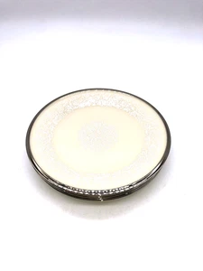 4 Lenox Moonspun 6 3/8" Bread & Butter Plates Vintage Silver Edge - Picture 1 of 7