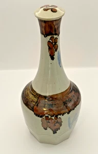 Tony Evans Drip glaze pottery Decanter w/ Lid 10.5" Signed Ceramic bottle vase - Picture 1 of 10