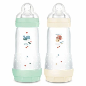 MAM Easy Start Anti-Colic Baby Bottle 4+ Months Fast Flow Teat 320ml - TWIN Pack - Picture 1 of 4