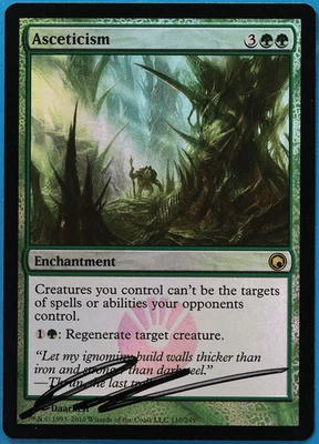 Asceticism FOIL Scars of Mirrodin NM Green Rare SIGNED CARD (505100) ABUGames - Image 1 of 2